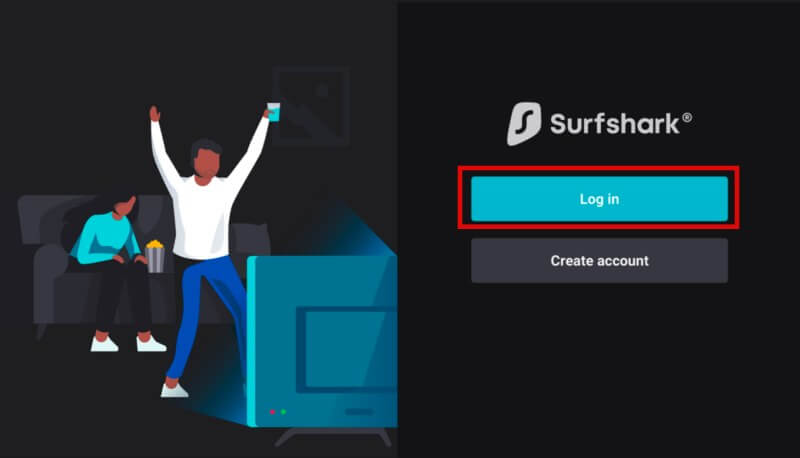 Surfsharkの使い方：Amazon Fire StickでSurfsharkアプリにログインする