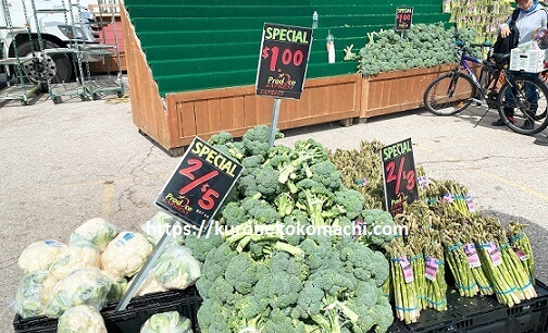 St. JacobsのFarmers Marketの野菜