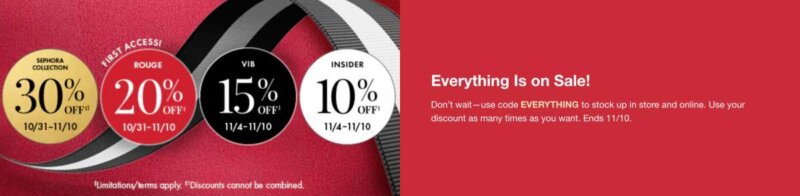 カナダのブラックフライデー2025:Sephora(セフォラ)